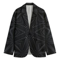 Black Kaleidoscope Print Men's Cotton Blazer