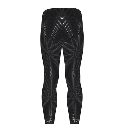 Black Kaleidoscope Print Men's leggings