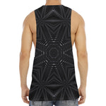 Black Kaleidoscope Print Men's Muscle Tank Top