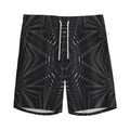 Black Kaleidoscope Print Men's Athletic Shorts