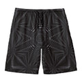 Black Kaleidoscope Print Men's Swim Trunks