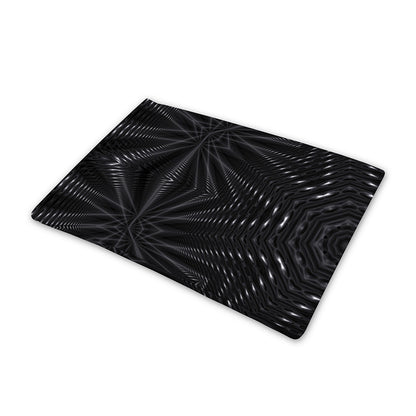 Black Kaleidoscope Print Pet Cooling Mat Cover