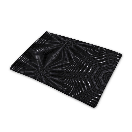 Black Kaleidoscope Print Pet Cooling Mat Cover