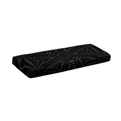 Black Kaleidoscope Print Piano Keyboard Cover