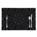 Black Kaleidoscope Print Placemat
