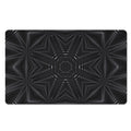 Black Kaleidoscope Print Polyester Doormat
