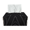 Black Kaleidoscope Print Rectangle Tissue Box Cover