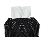 Black Kaleidoscope Print Rectangle Tissue Box Cover