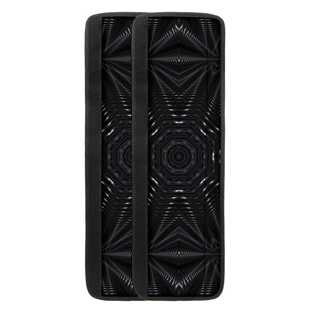 Black Kaleidoscope Print Refrigerator Handle Covers