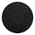 Black Kaleidoscope Print Round Blanket