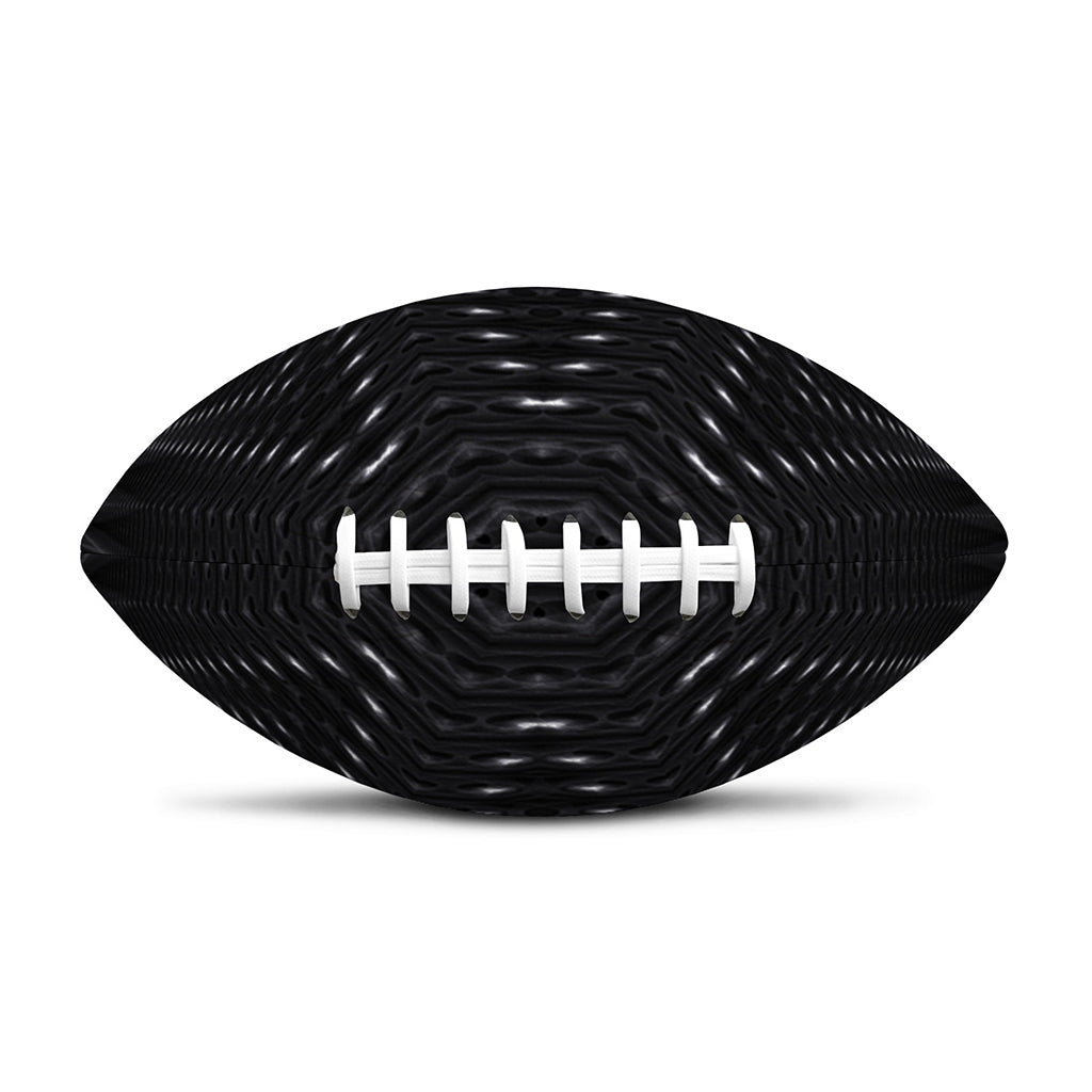 Black Kaleidoscope Print Rugby Ball