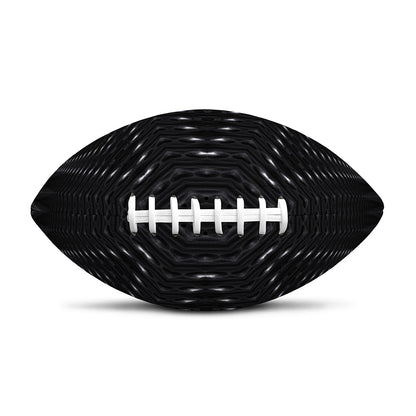 Black Kaleidoscope Print Rugby Ball