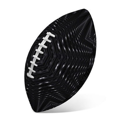 Black Kaleidoscope Print Rugby Ball