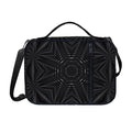 Black Kaleidoscope Print Shoulder Strap Bible Bag
