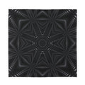 Black Kaleidoscope Print Silk Bandana
