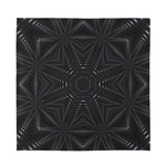 Black Kaleidoscope Print Silk Bandana