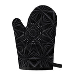 Black Kaleidoscope Print Single Oven Mitt