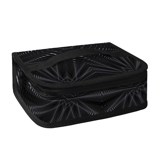 Black Kaleidoscope Print Small Lunch Bag