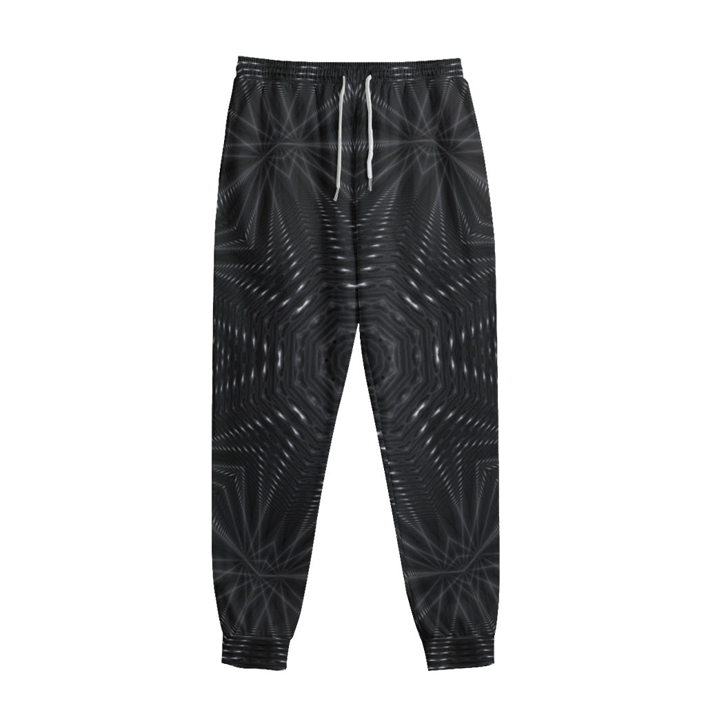 Black Kaleidoscope Print Sweatpants