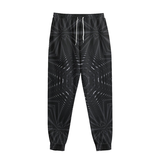 Black Kaleidoscope Print Sweatpants
