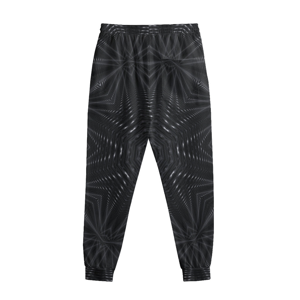 Black Kaleidoscope Print Sweatpants