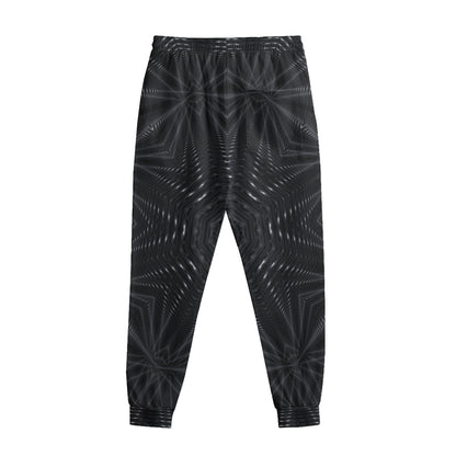 Black Kaleidoscope Print Sweatpants