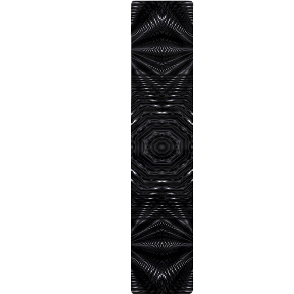 Black Kaleidoscope Print Table Runner