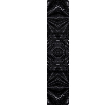 Black Kaleidoscope Print Table Runner