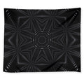 Black Kaleidoscope Print Tapestry