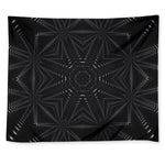 Black Kaleidoscope Print Tapestry