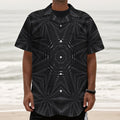 Black Kaleidoscope Print Textured Short Sleeve Shirt