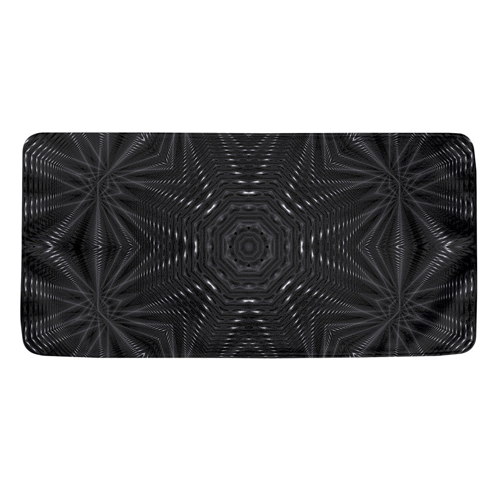 Black Kaleidoscope Print Towel