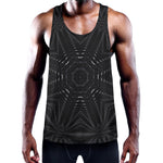 Black Kaleidoscope Print Training Tank Top