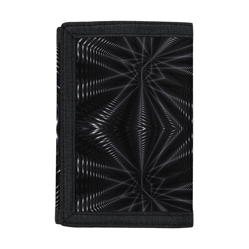 Black Kaleidoscope Print Trifold Wallet