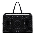Black Kaleidoscope Print Utility Tote Bag