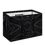 Black Kaleidoscope Print Utility Tote Bag