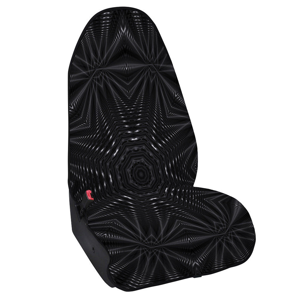 Black Kaleidoscope Print Waterproof Car Seat Cover