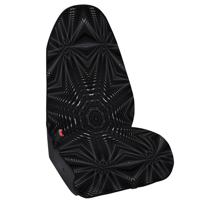 Black Kaleidoscope Print Waterproof Car Seat Cover