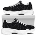 Black Kaleidoscope Print White Chunky Shoes