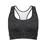 Black Kaleidoscope Print Women's Sports Bra