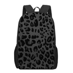 Black Leopard Print 17 Inch Backpack