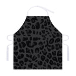 Black Leopard Print Adjustable Apron