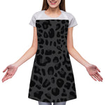 Black Leopard Print Adjustable Apron