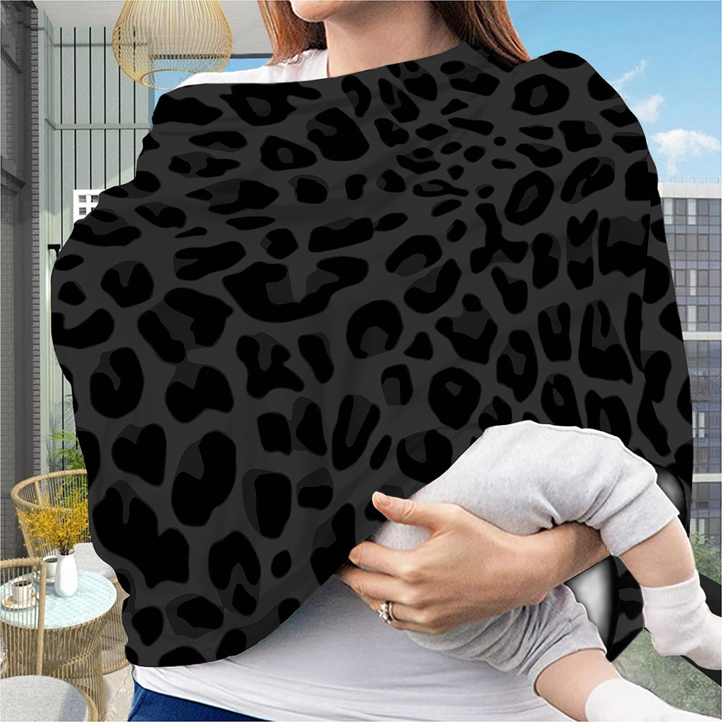 Black Leopard Print Baby Seat Cover