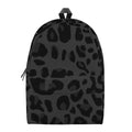 Black Leopard Print School Backpack