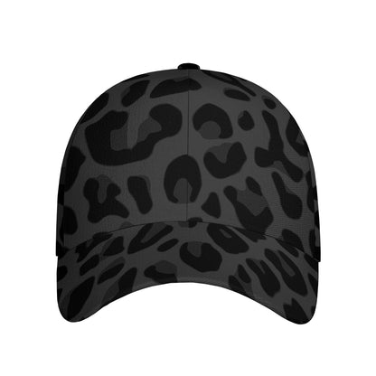 Black Leopard Print Baseball Cap