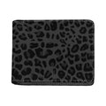 Black Leopard Print Bifold Wallet