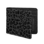 Black Leopard Print Bifold Wallet