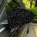 Black Leopard Print Car Side Mirror Covers