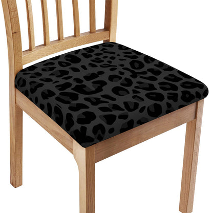 Black Leopard Print Chair Cushion Cover